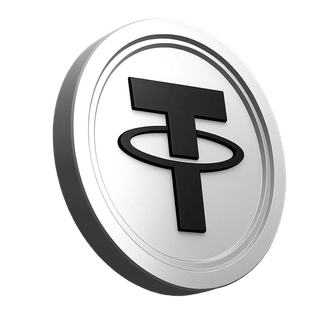 Tether USDT-møntikon placeret i tillidsafsnittet på handelsfællesskabets side